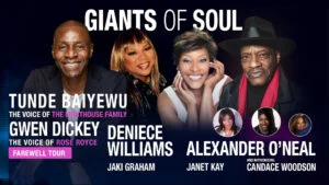 Poster for Giants of Soul with Tunde Baiyewu, Gwen Dickey, Deniece Williams and Alexander O'Neal