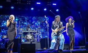 Nile Rodgers & Chic performing at Haydock Park Racecourse