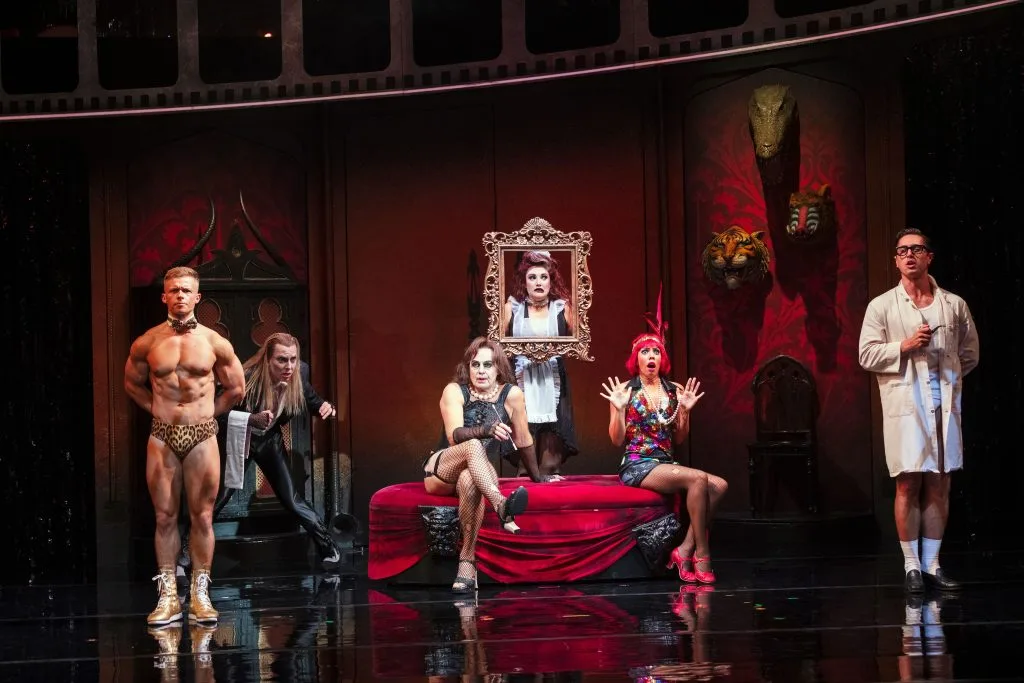 The Rocky Horror Show cast on stage