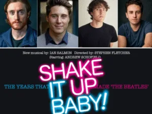 Poster for Shake It Up Baby! with headshots of four actors