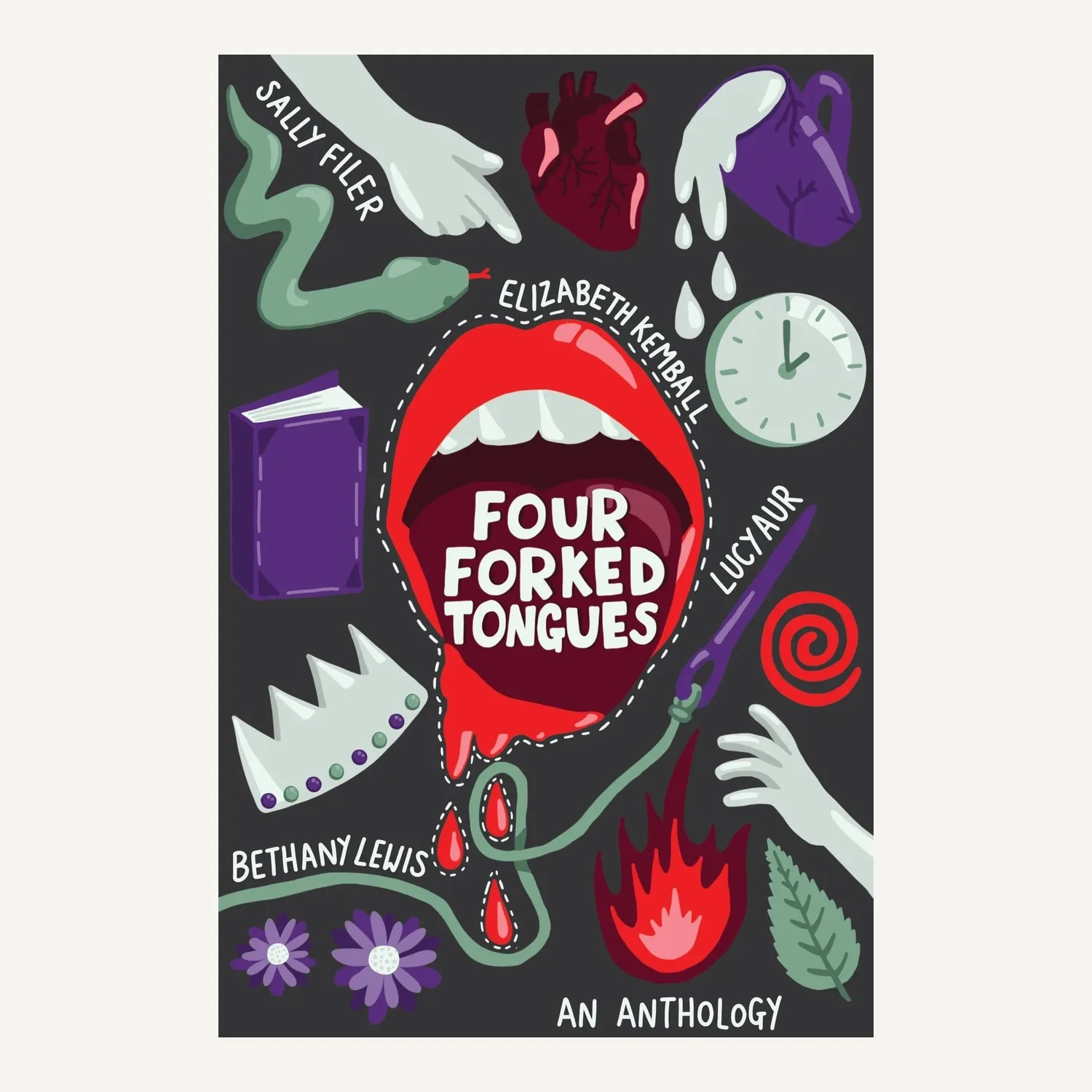 Four Forked Tongues: A Short Fiction Anthology - Lucy Aur, Sally Filer, Bethany Lewis & Elizabeth Kemball